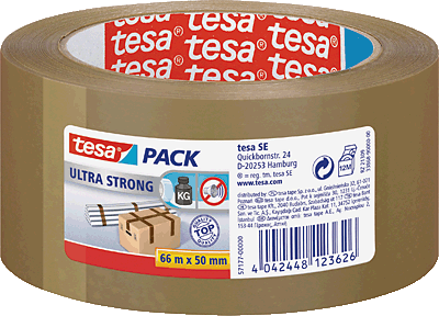 Tesa Packband PVC/57177-00000-11 50mm x 66m braun