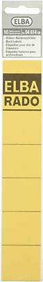 Elba Rückenschilder schmal/kurz/04614GB gelb Inh.10