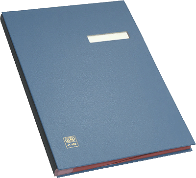 Elba Unterschriftenmappe/41403BL für DIN A4 blau PVC