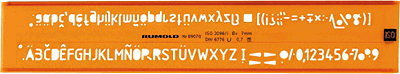 Rumold Schriftschablonen 2,5mm/89025 orange/transparent Cellidor
