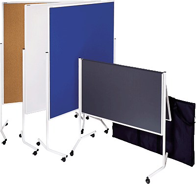 Franken Moderatorentafel/ECO-UMTF-G03 2x75x120cm blauer Filz Filz, klappbar