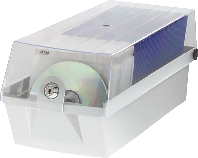 HAN Max 60 für max. 60 CDs/9260-11 lichtgrau Kunststoff
