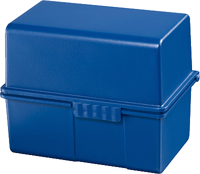 HAN Karteibox DIN A6 quer/976-14 blau Kunststoff