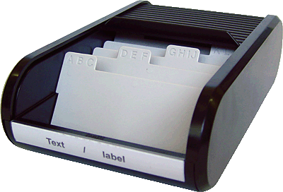 Helit Visitenkartenbox Linear/H6218095 136 x 67 x 240 mm schwarz