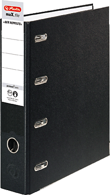 Herlitz Doppelordner PP schwarz/10842250