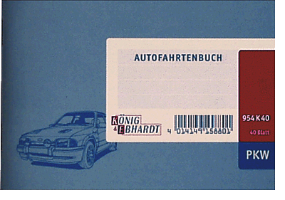 K + E Autofahrtenbücher/8610141-954K40 DIN A6 quer hellblau Inh.40 Blatt