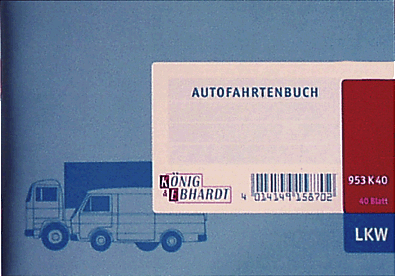 K + E Autofahrtenbücher/8610142-953K40 DIN A6 quer hellblau Inh.40 Blatt