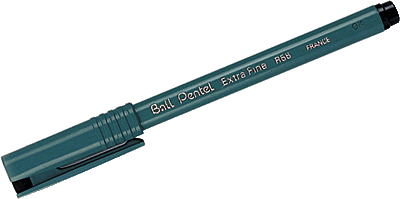 Pentel Ball Pentel R50/56 Tintenroller/R56-A 0,3 mm schwarz
