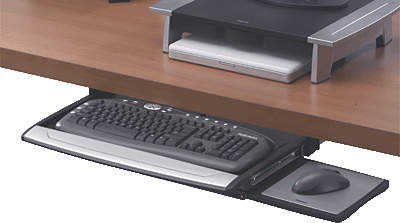 Fellowes Tastaturschublade mit Mausablage /8031201 567x48x354mm schwarz / silber