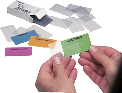 Ultradex Schutzhüllen für Einsteckkarten/1495 5cm x 3,4cm transparent Inh.50
