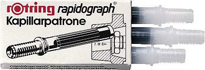 Rotring rapidograph Kapillarpatronen/S0194640 schwarz Inh.3