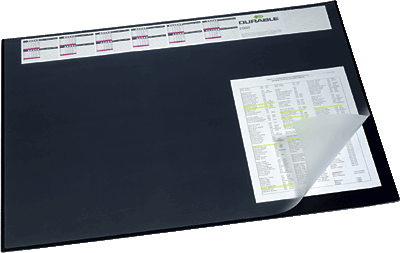 DURABLE Schreibunterlage mit Vollsichtplatte/7204-01 52x65 cm schwarz