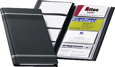 Durable Visitenkartenbuch VISIFIX/8581-58 250x118mm anthrazit Softeinband Inh.für 96 Karten