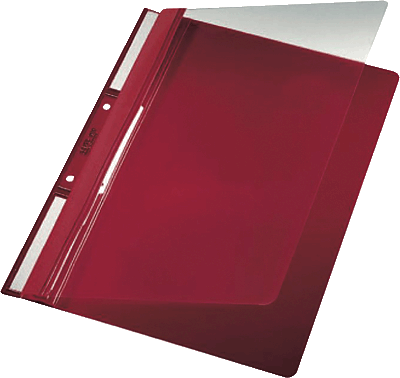 Leitz Plastic-Einhängehefter 4190/4190-00-25 252x315mm rot Inh.1