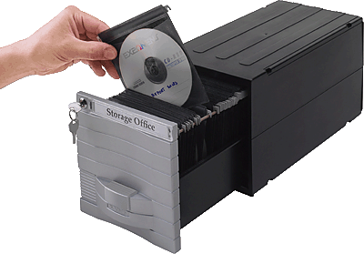 Exponent CD/DVD Box Media Solution 160/34600 silber/schwarz Kunststoff