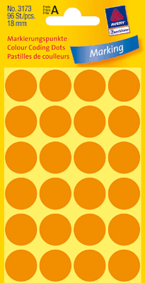 Zweckform Markierungspunkte/3173 orange Inh.96