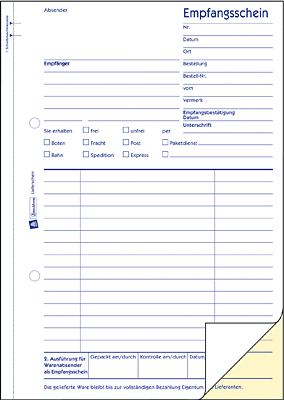 Avery Zweckform Lieferscheine/Empfangsscheine/726 DIN A5 hoch weiß/rosa Bl Inh.2x50 Blatt