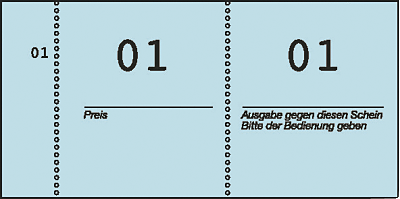 Zweckform Nummernblöcke/868 105x53 mm sortiert 1-100 Inh.100 Blatt