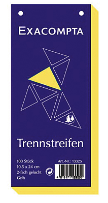 Brause Trennstreifen Premium/13325B gelb 205 g/qm Inh.100