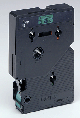 Brother Schriftbandkassetten TC/TC791 9mm grün/schwarz