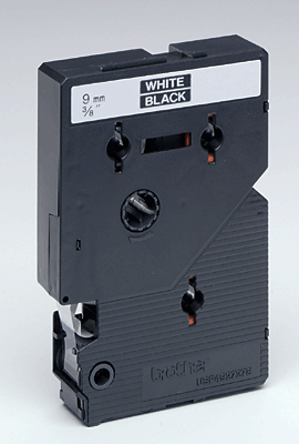 Brother Schriftbandkassetten TC/TC395 9mm schwarz/weiß