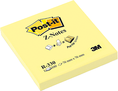 3M Post-it Z-Notes /R330 76x76 mm gelb