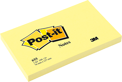 3M Post-it Notes /655 127x76 mm gelb Inh.100 Blatt