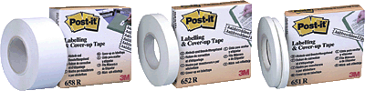 Post-it Abdeck- und Beschriftungsband/652R 8 mm weiß