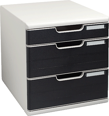 Multiform Büroboxen Modulo System 2 A4/325014D lichtgrau/schwarz