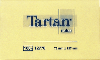 Tartan Haftnotizen/012776 127x76 mm hellgelb Inh.100 Blatt
