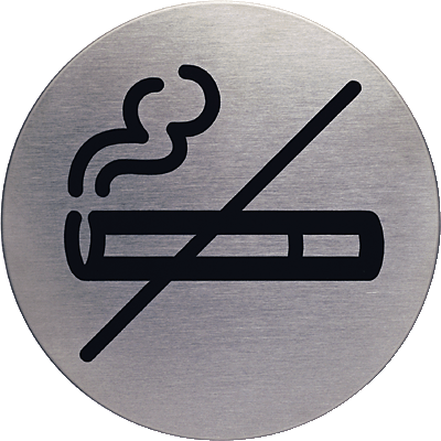 Durable Picto Raucher -NEIN-/4911-23 Ø83 mm silber Rauchen verboten