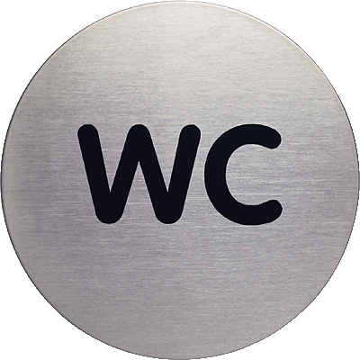 DURABLE Picto WC/4907-23 Ø83mm silber