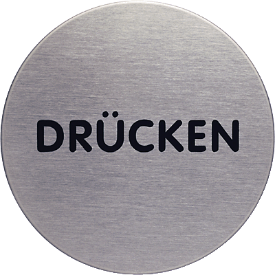 Durable Pikto Drücken/4900-61 Ø65mm deutsch neutral
