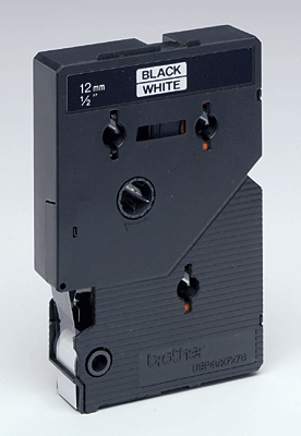 Brother Schriftbandkassetten TC/TC201 12mm weiß/schwarz