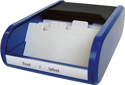 Helit Visitenkartenbox/H6218093 schwarz/blau Visitenkartenboxen