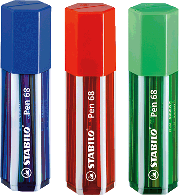Stabilo Big Pen Box, Fasermaler/6820-1 1 mm sortiert Inh.20