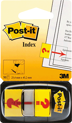 3M Post-it Index Fragezeichen/680-32 25,4x43,2 mm Inh.50