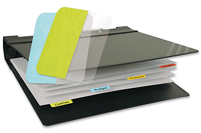 3L Registertaben aus Papier/Kunststoff Kombination/10512 12x40mm sortiert pp + papier  Inh.48