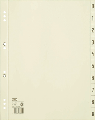 Elba Trennblätter/06455CH für DIN A4 chamois Kraftkarton (RC) 200 g/qm Inh.100