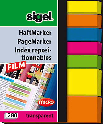Sigel Haftmarker Film/HN616 50x63 mm Inh.280 BL