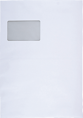 Faltentaschen mit Klotzboden HK/3005265 C4 weiß  Offset Kraft  120 g/qm Inh.100
