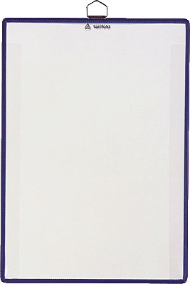 Tarifold Kontrollblatt-Halter mit Öse/184501 A4  blau   Harter PVC  Inh.5