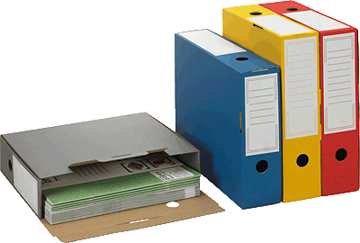 Smartboxpro Archivbox 100/152579413 100x265x325 mm gelb/weiß