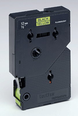 Brother Schriftbandkassetten TC/TCC01 12mm signal gelb/schw.
