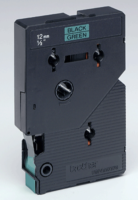 Brother Schriftbandkassetten TC/TC701 12mm grün/schwarz