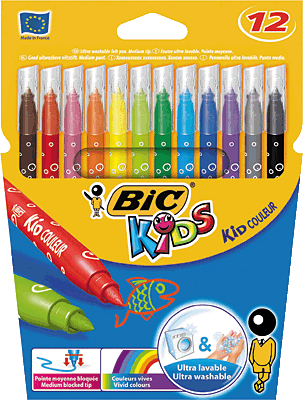 BIC Kids Kid Couleur/841798 20,4 x 17,4 x 30,2 cm sortiert Kartonetui à 12 100g
