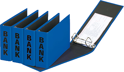 Aulfes Bankordner/40801-06 250x140x50 blau buchbinderisch