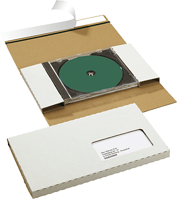 Smartboxpro CD/DVD-CASE einzeln/146183161 228x130x17 mm weiß mit Fenster