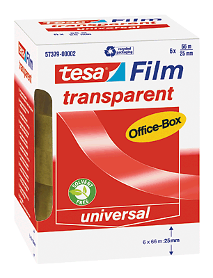 Tesa Office-Film/57379-00002-00 66mx25mm transparent 76mm