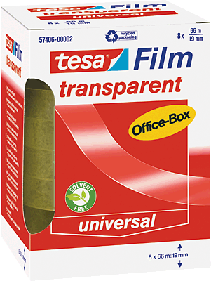 Tesa Office-Film/57406-00002-00 66mx19mm transparent 76mm